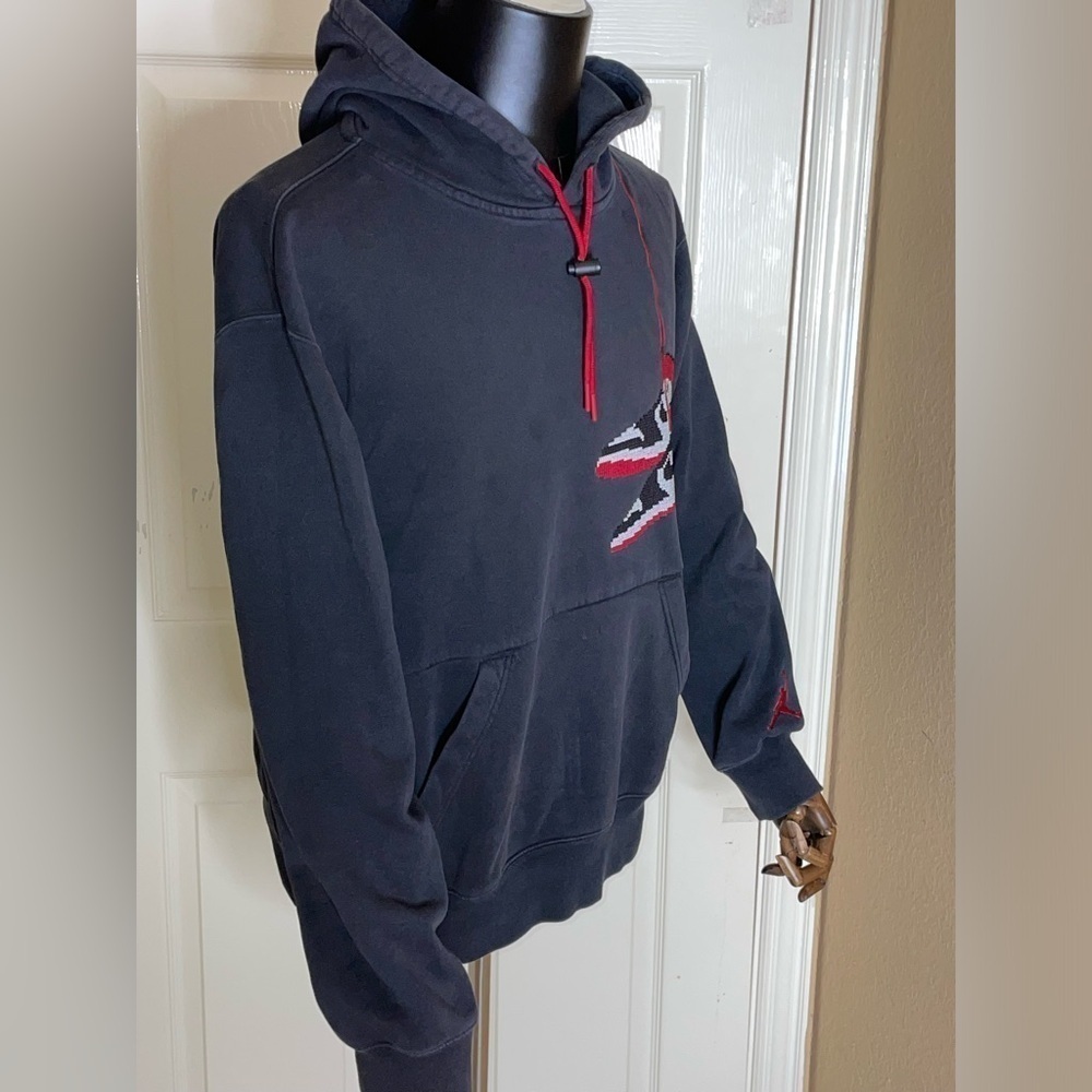 Jordan Jumpman Holiday Hoodie Pullover Black Mens Medium​​​​​​​​ - Picture 4 of 12